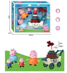 Набір героїв 4 фігурки, візочок із тортом, в кор. 