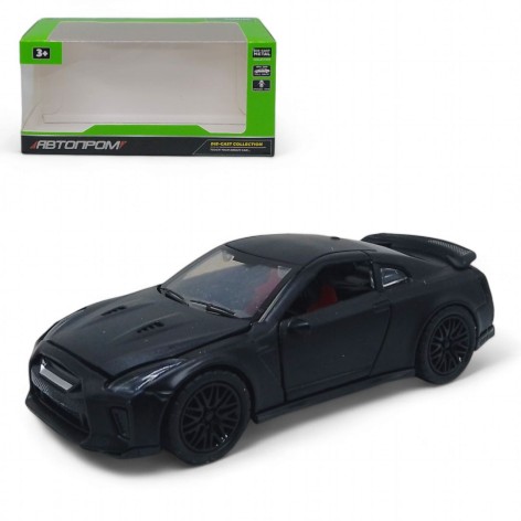 Машинка металлическая "Автопром. Nissan GTR", черная