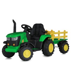 Трактор M 5852EBLR-5 (1шт) р/к2,4G, 2мотори35W, 1акум12V9AH, причеп, TF, USB, EVA,шкіра, зелений