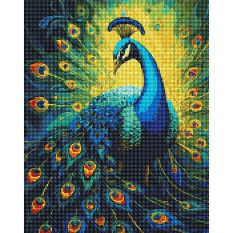 Алмазна мозаїка "Витончений павич", 40х50 м