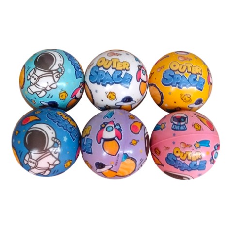 М'яч дитячий фомовий 7,6см, космос, 6 кольорів, упак. 12шт в п/е /20