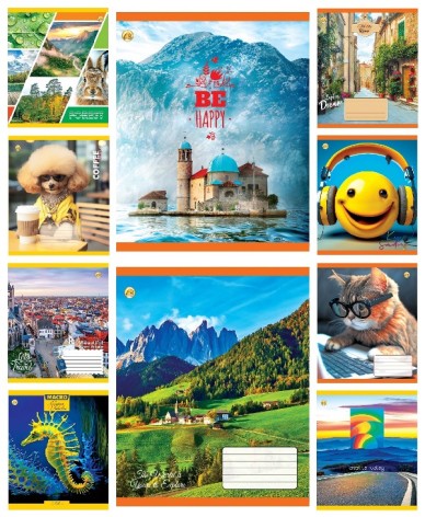 Зошит 48 арк.лінія Тверда 52500  МІКС 1, 10/200, 10к. ціна за 10 шт.