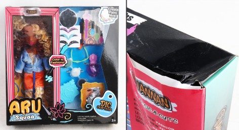 УЦЕНКА 30% Лялька 23 см, шарнірні суглоби, взуття, аксесуари, фарби, пензлик, фломастери, в кор. 26*30 см