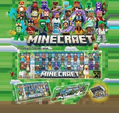 Набір героїв 24 фігурки, висота 4 см, рухливі кінцівки, голова та ноги від’єднуються, зброя, 24 елементи конструктора, в кор. 