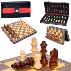 Шахи дерев'яні магнітні, дерев'яні фігури TD202355