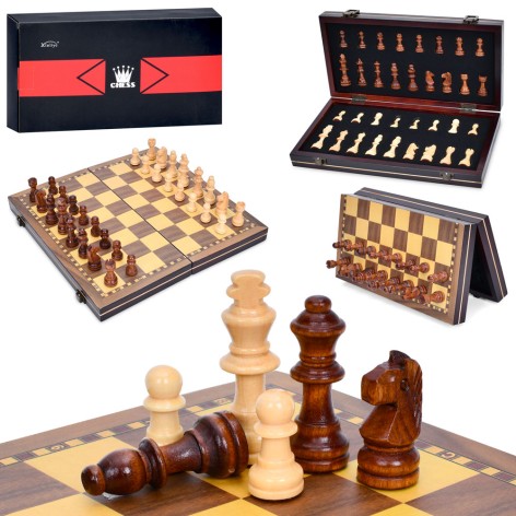 Шахи дерев'яні магнітні, дерев'яні фігури TD202355