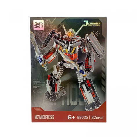 Конструктор 826 элементов, 3 варианта сбора: робот/корабль/динозавр, в коробке