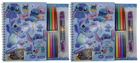 Альбом д/тв. 2чорн.арк.+3арк.розмальовка+5арк.біли+8кол.фломаст.+перест.воскові олівці 