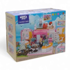 Будиночок розбірний фургончик, кухонне начиння, аксесуари для ванної, в коробці