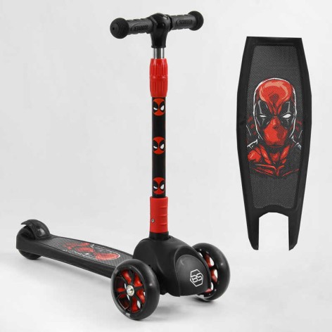 Самокат триколісний Best Scooter  СВІТЛО КОЛІС І ДИСКІВ, складане кермо, передні колеса PU 120х35мм, задні колеса PU 80х48мм 