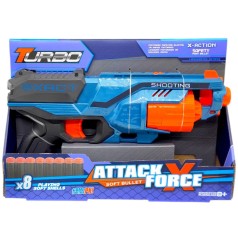 Іграшковий пістолет (бластер) з мʼякими патронами (31х 19 см, коробка - 32х7х22 см)