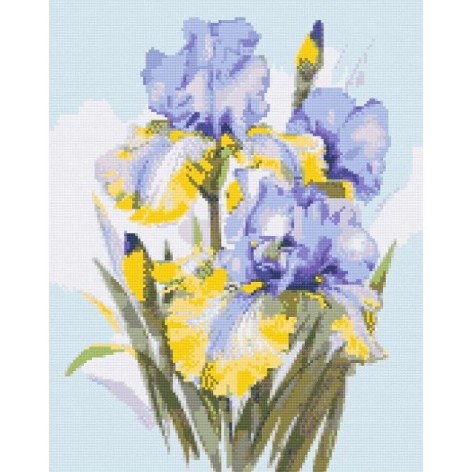 Алмазная мозаика "Букет ирисов" 40*50 см