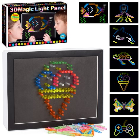 Мозаика 180дет, карточки 7шт, 5 зон подсветки, в кор-ке, 29-18,5-4см 