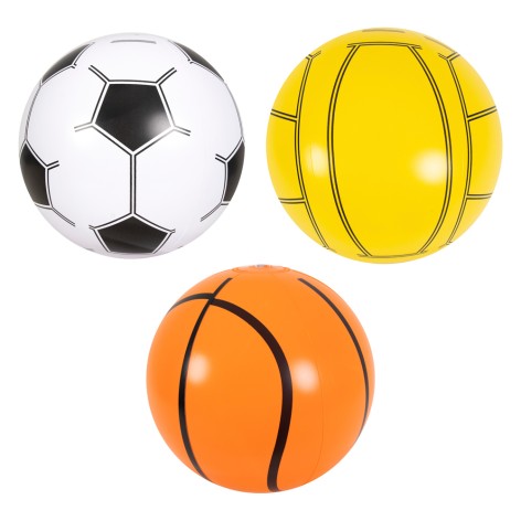 М`яч надувний, м'яч для пляжу, 40см, 2+, 3 види (футбол, баскетбол, волейбол) /36/