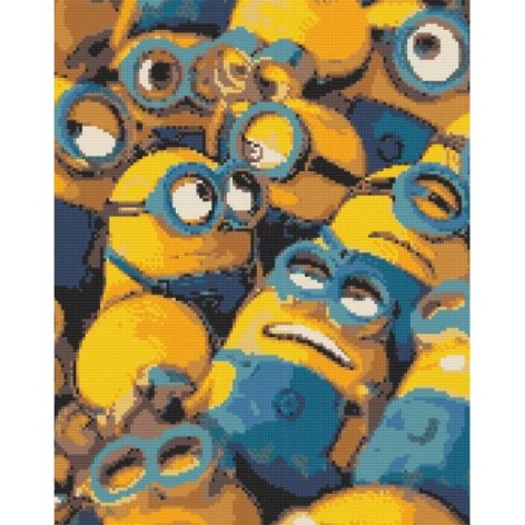 Алмазная мозаика "Желтые миньоны" 40х50 см