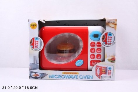 Микроволновка игрушечная 6015N на батарейках, музыка, свет, коробка 31,5*16*22