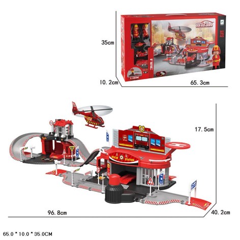 Іграшковий паркінг серія Пожежні служби 65,3*10,2*35 см