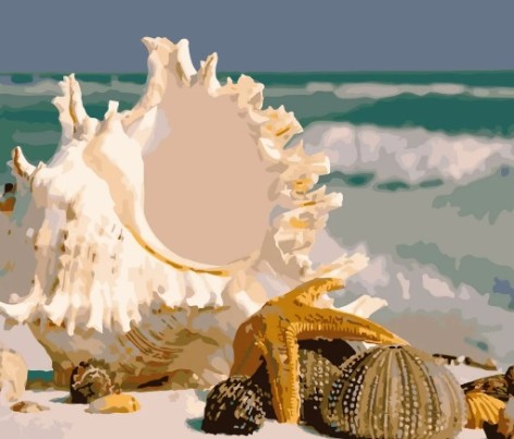 Набір для розпису по номерах Морські дари Strateg розміром 40х50 см (GS172)