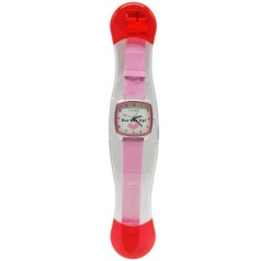 Часы детские A-2428 микс 25см розовый квадрат