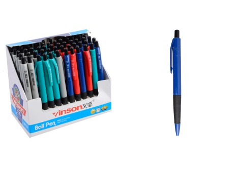 Набір кулькових ручок (синій) діаметр 1мм 60 шт. 17*9*14 см
