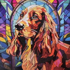 Набор для творчества алмазная картина Верный пес Strateg размером 30х30 см (DEEX16302)