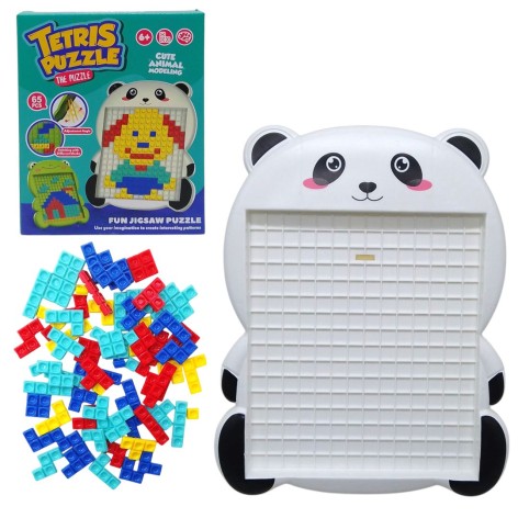 Мозаїка Тетріс -  панда, 65 елементів