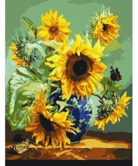 Картина по номерам живопись "Букет соняшників" 50*65см