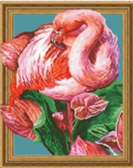 Набор для творчества - картина из страз-3D "Фламинго" 40*50см, в коробке (1*20)