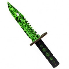 Деревянный сувенирный штык нож, зеленый