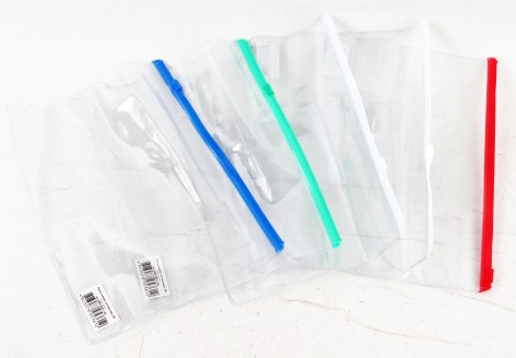 УЦІНКА 30% Папка-конверт А5, пласт. блискавка, асорті по 6шт в упак.* //