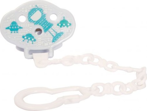 Ланцюжок для пустушки білий