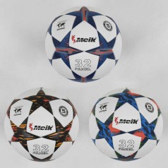 Футбольний м'яч 3 кольори, вага 400 грам, матеріал TPU, балон гумовий з ниткою, клеєний, розмір №5