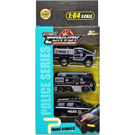 Набор полицейских металлических машинок