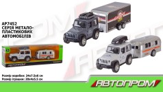 Машина мет. АВТОПРОМ з причепом, кор. 25*6*7см 