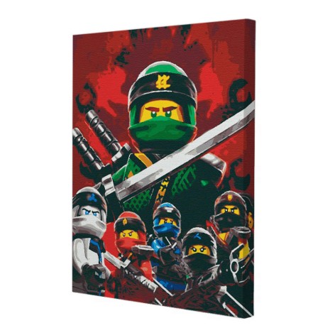 Картина по номерам Riviera Blanca Храбрые ниндзя 40x50 см (RB-0331)