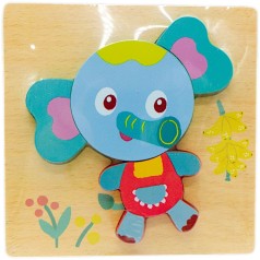 Пазлі-вкладиші слоненя