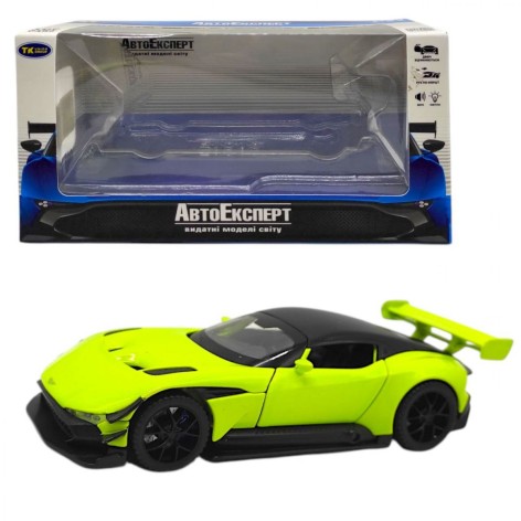 Машинка "Авто Експерт" металопластик, 1:32, звук, світло, інерція, рухомі елементи (САЛАТОВИЙ)