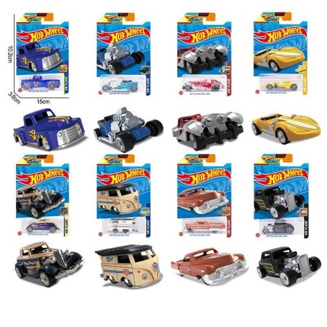 Машинка металопластиковий корпус, на листі, Вмікс видів 