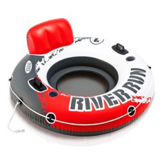 Плотик-крісло надувний Intex 135х135х45см, спинка, 2 ручки, до 100кг 56825