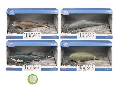 Морские животные игрушки 4 вида, в коробке