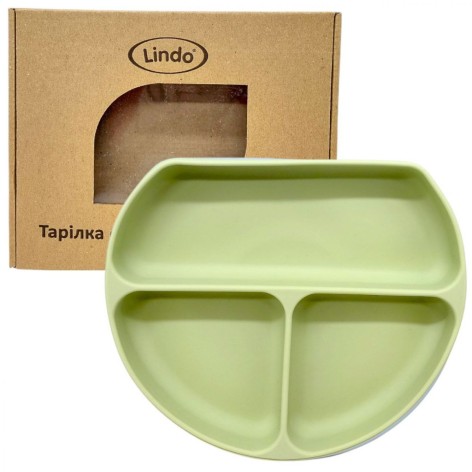 Тарелка секционная силикон (ЗЕЛЕНА)