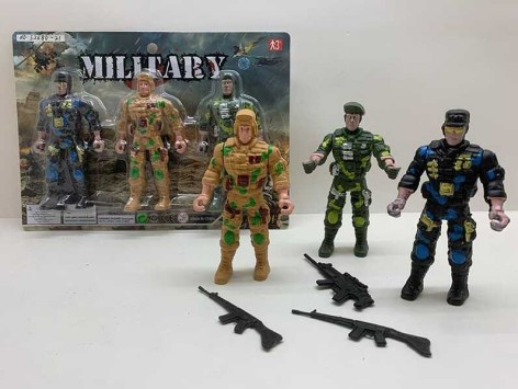 Набір солдатів 3шт на листі 