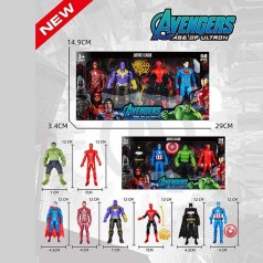 Набір героїв 4 фігурки, висота фігурки 12 см, рухомі кінцівки, аксесуари, в кор,  МІКС ВИДІВ 