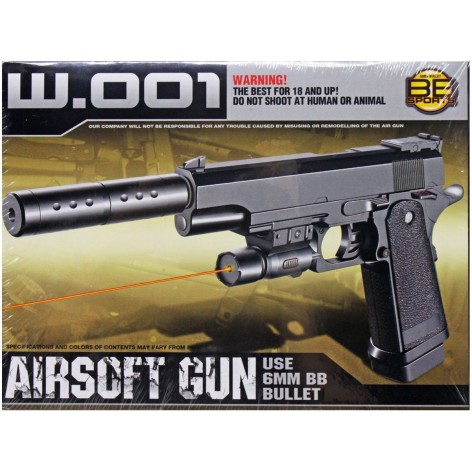 Пистолет с пульками в коробке