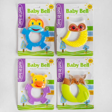 Брязкальце 8386 прорезыватель тваринки 4в.лист 18*2*12,5 /576/