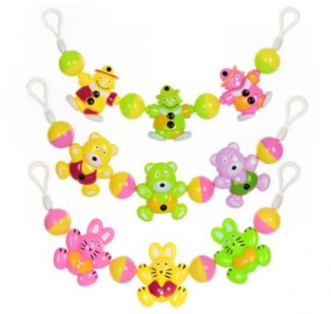 Погремушка на коляску, 41см, в шарик зайке //