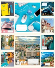 Тетрадь 48 арк.клітинка Тверда 41507 Мікс Універсальний 2, 10к., 10 шт. в уп. 