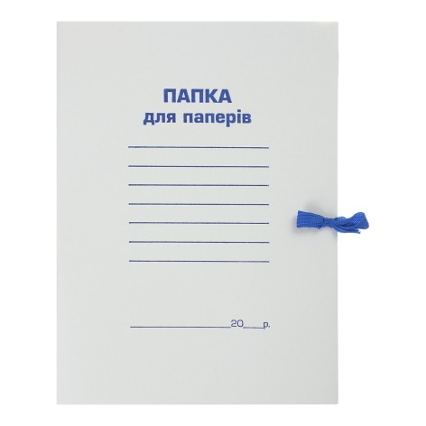 Папка на завязках А4, картон 0,35 мм , клееный клапан, цена за 5 шт. //