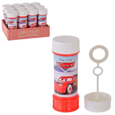 Мыльные пузыри Тачки Cars 60 мл. в поддоне 12 шт