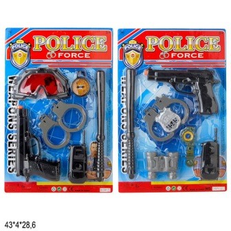 Полицейский набор игровой 1060-03 2 вида лист 43*4*28,6